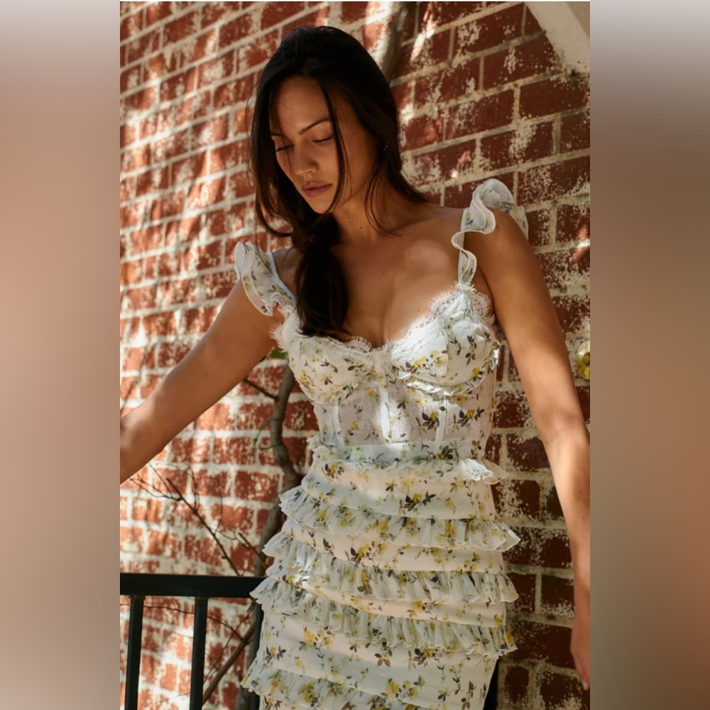 V. Chapman Fiorenza Dress in Yellow Supertunia